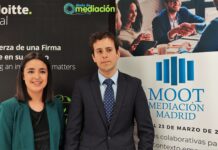 Beatriz Jiménez, y Juan Pablo García, ganadores del MOOT Mediación 2019