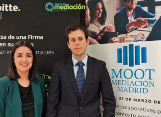 Beatriz Jiménez, y Juan Pablo García, ganadores del MOOT Mediación 2019