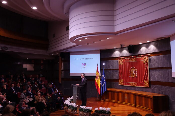 Carlos Lesme en el acto del CGPJ Mediación