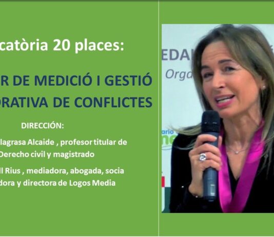 20 Plazas para el Postgrado homologado por la Generalitat de Cataluña