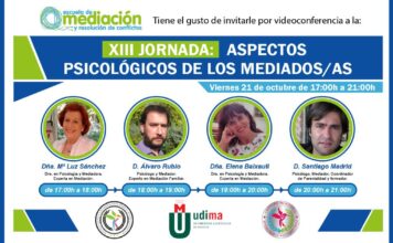 Invitación XIII Jornada. Aspectos psicológicos de los mediados/as