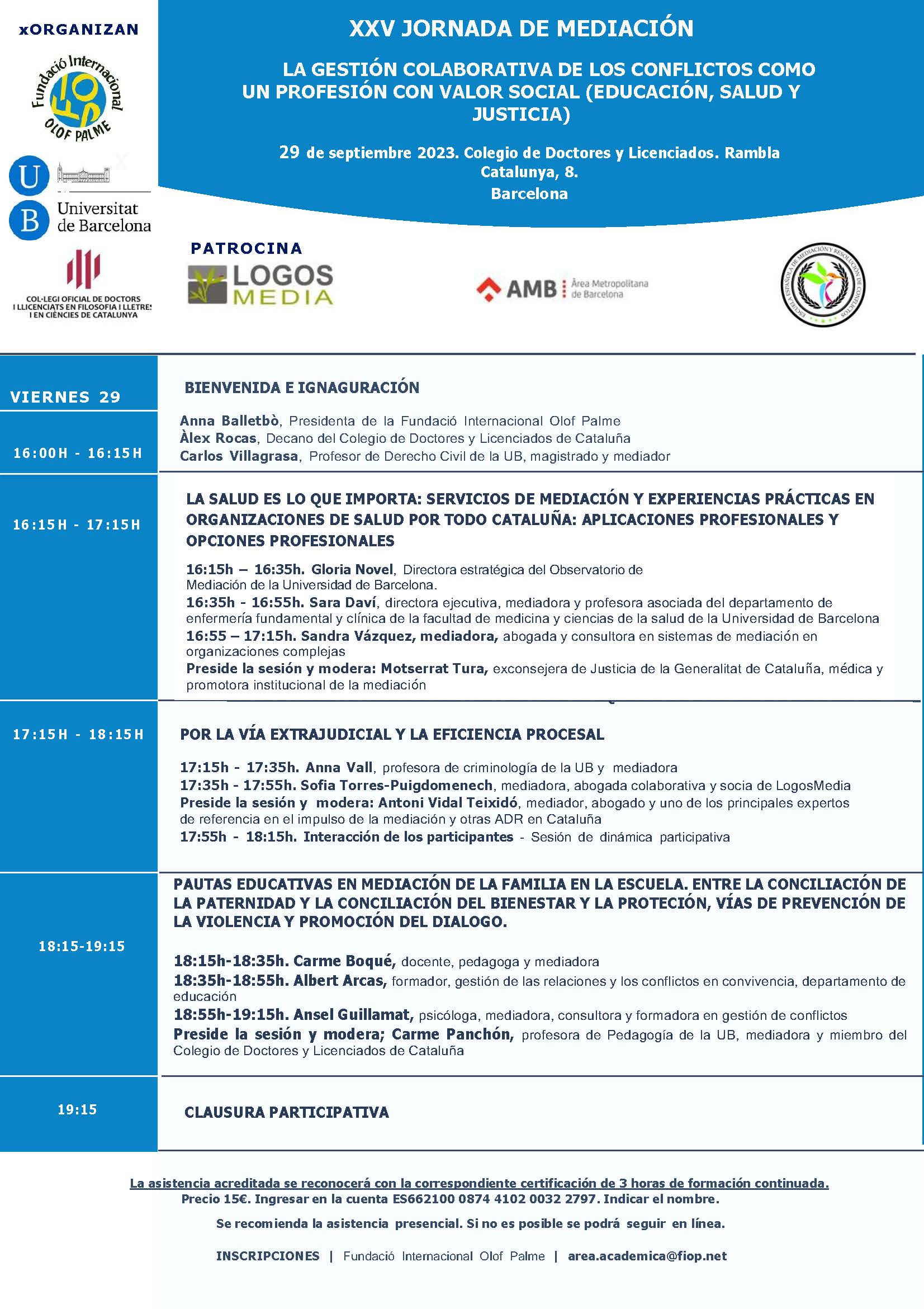 XXV jornada Mediación